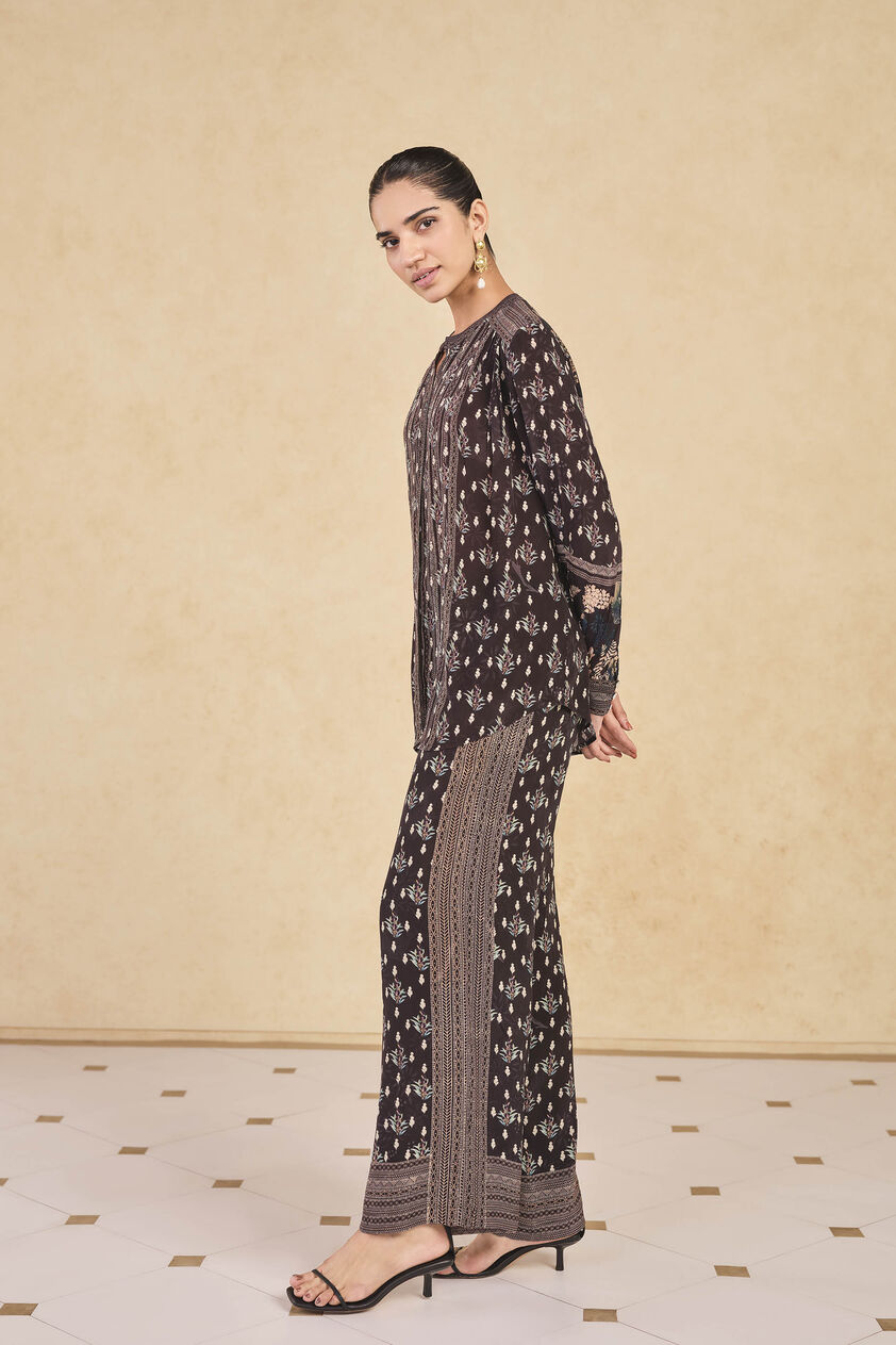 Audun Printed Co-ord Set - Black, Black, image 2